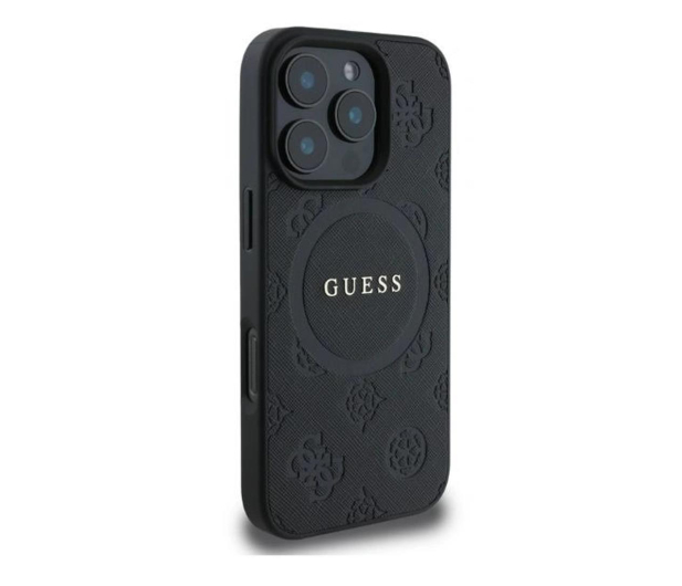 Guess Saffiano Peony Classic Logo do iPhone 16 Pro Max czarny - 1278286 - zdjęcie 2